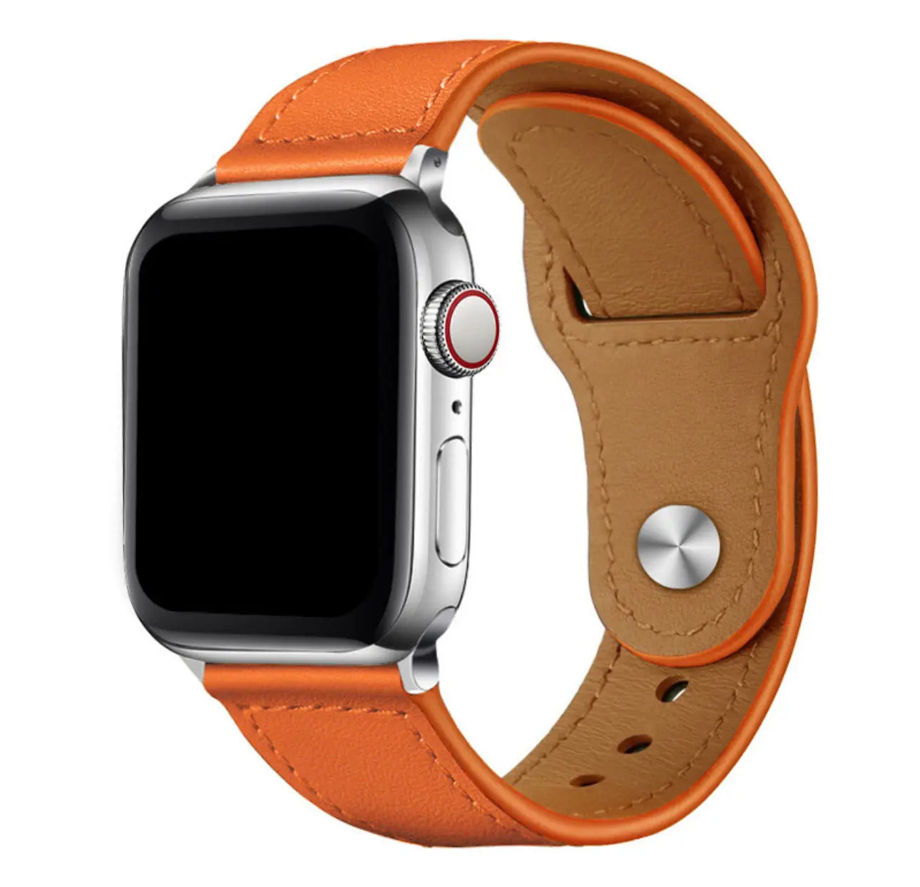 iWatch Leather band Orange strap band 38/40/41/42/44/45/49 mm Sunday's Creative