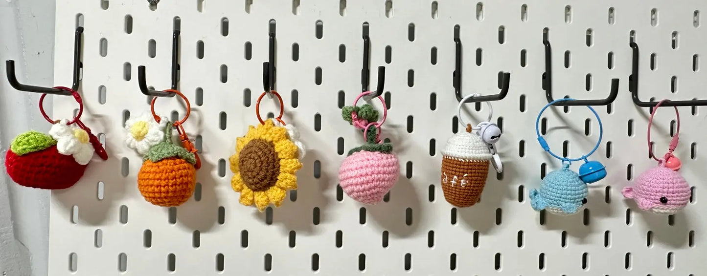 Hand knitted Woolen Key Chain/Bag Decor Sunflower Sunday's Creative