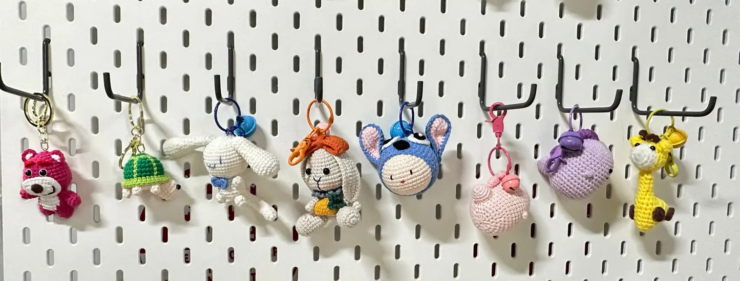 Hand knitted Woolen Key Chain/Bag Decor White Rabbit Sunday's Creative