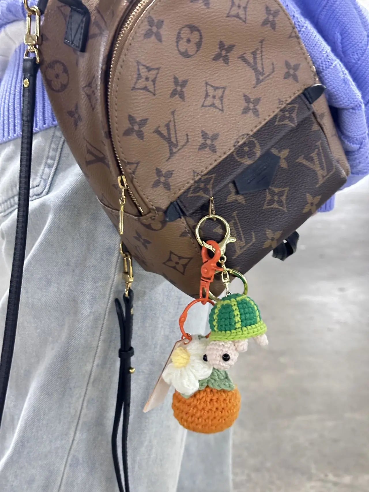 Hand knitted Woolen Key Chain/Bag Decor Yellow Giraffe Sunday's Creative