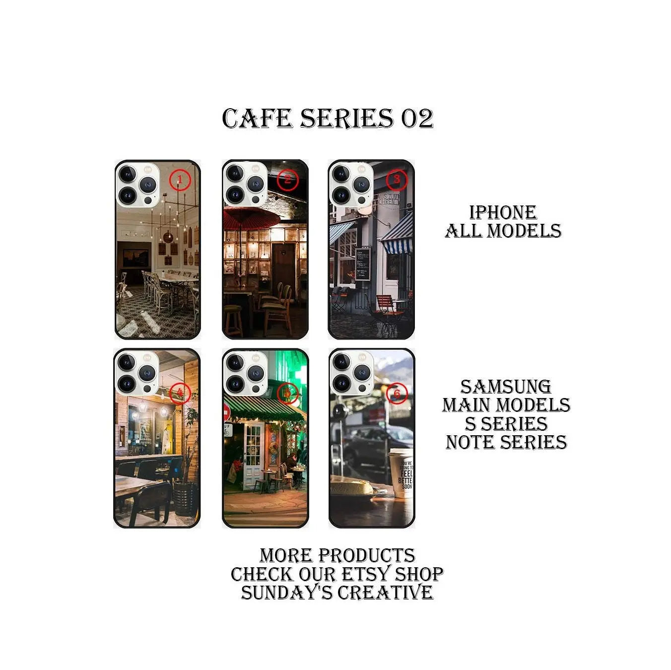 Designed phone cases Cafe series 02 Designed phone cases Cafe series 02