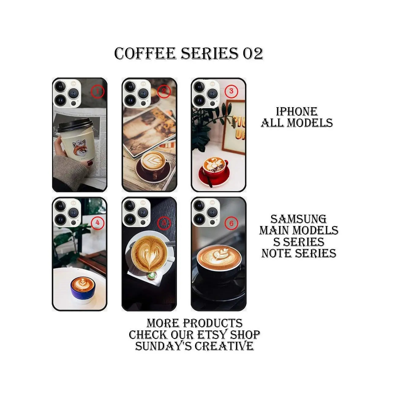 Designed phone cases Coffee series 02 Sunday's Creative