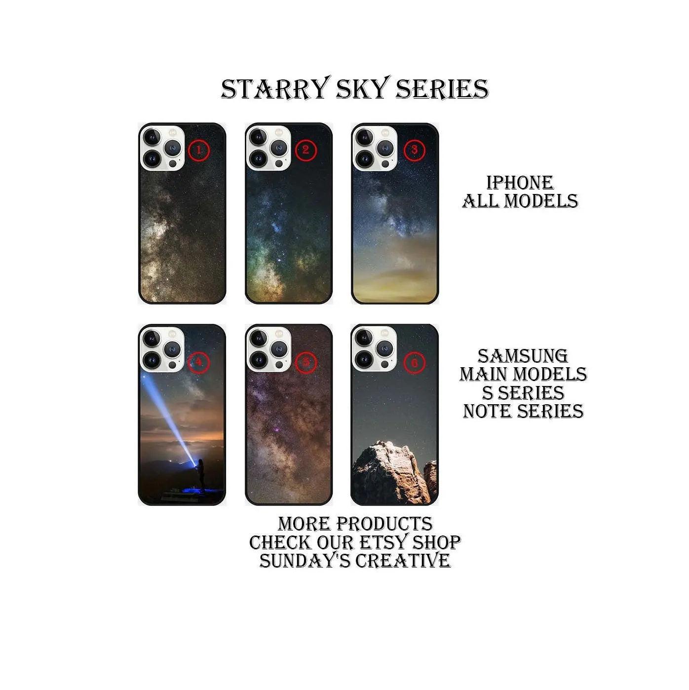 Designed phone cases Starry Sky series Sunday's Creative