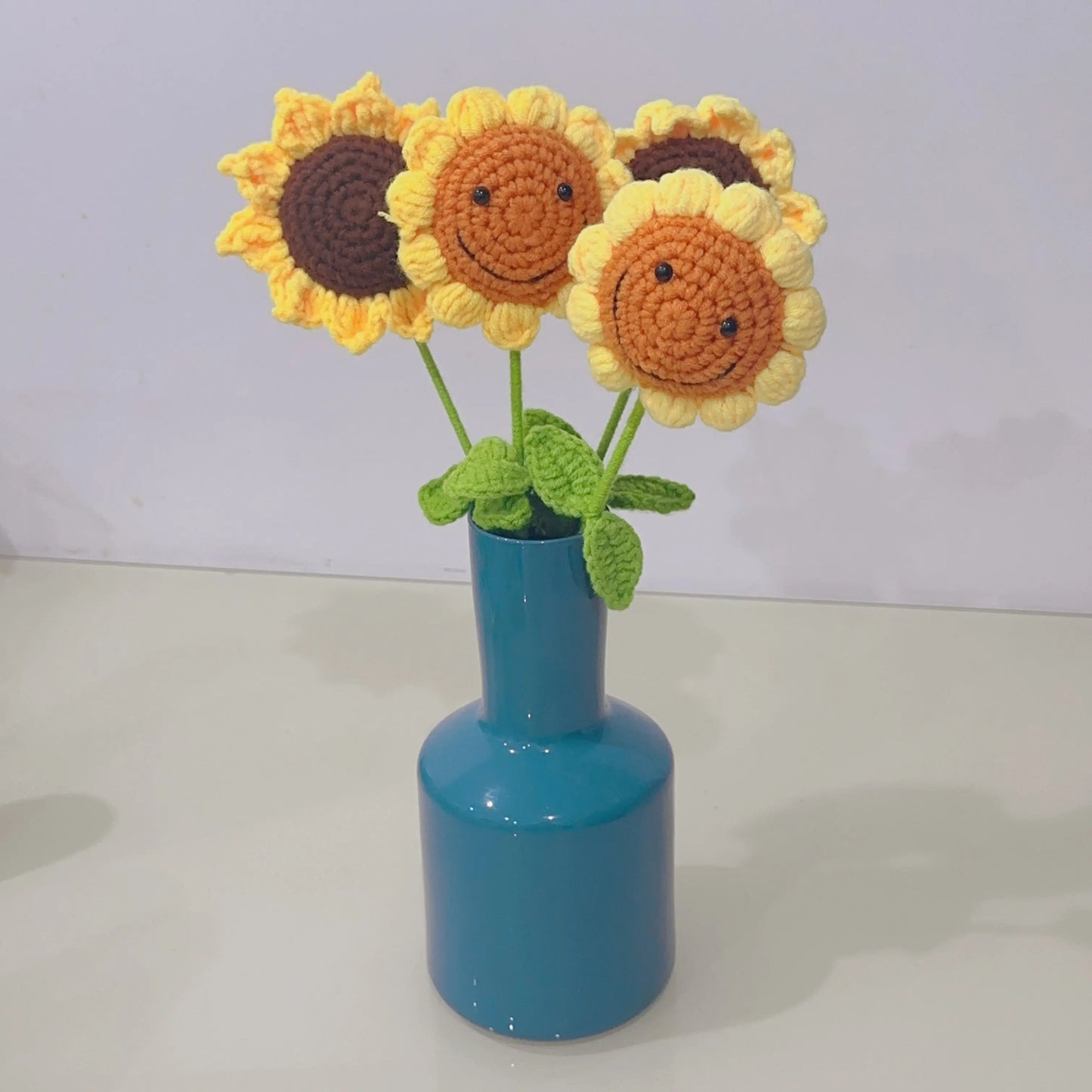 Hand knitted Woolen Sunflowers Sunday's Creative
