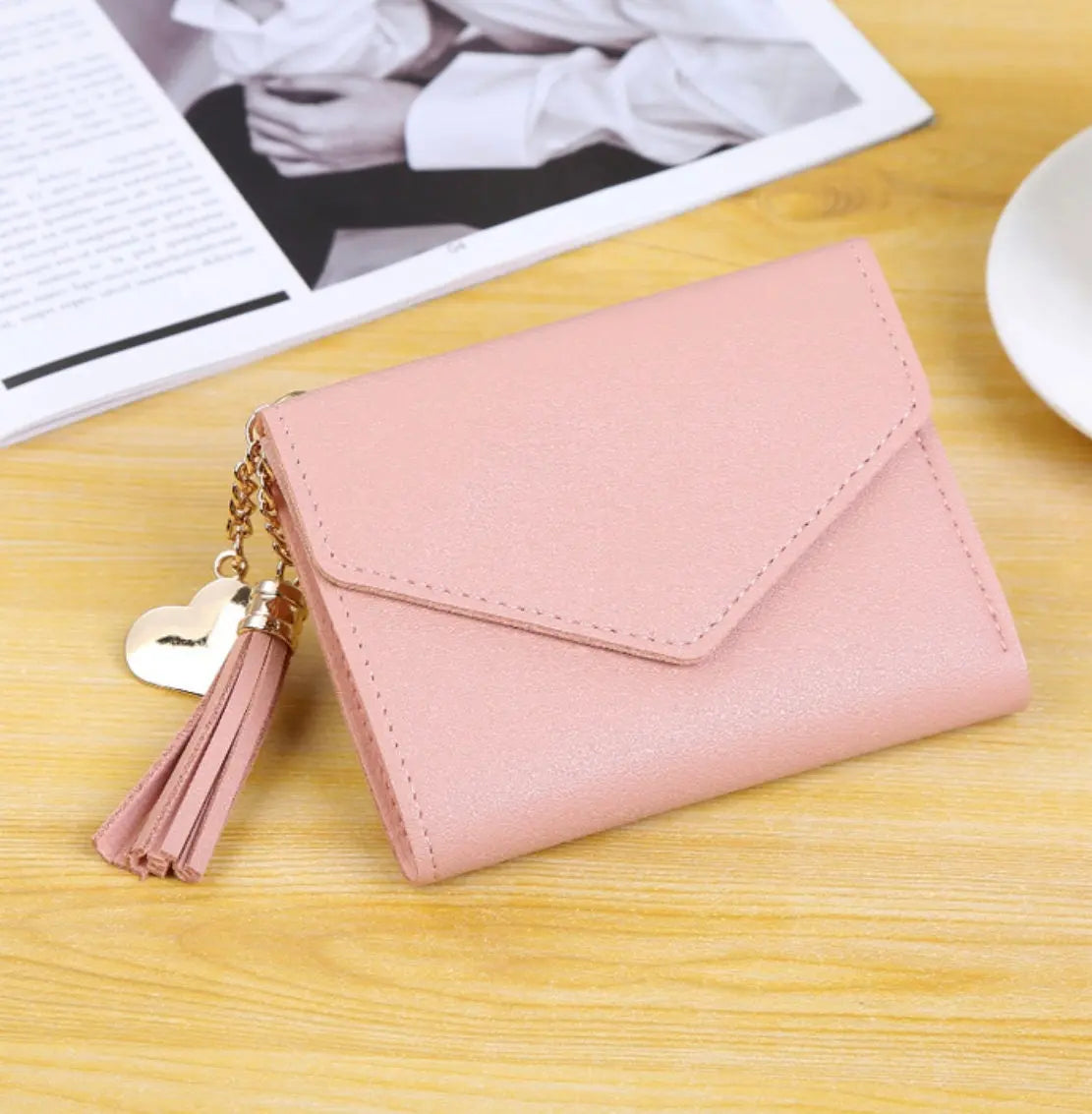 Personalised Initials Gold or Silver Emboss Leather Flip wallet Sunday's Creative