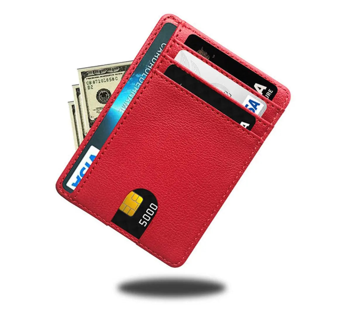 Personalised Initials Gold or Silver Emboss Leather Multi Cards Holder Sunday's Creative