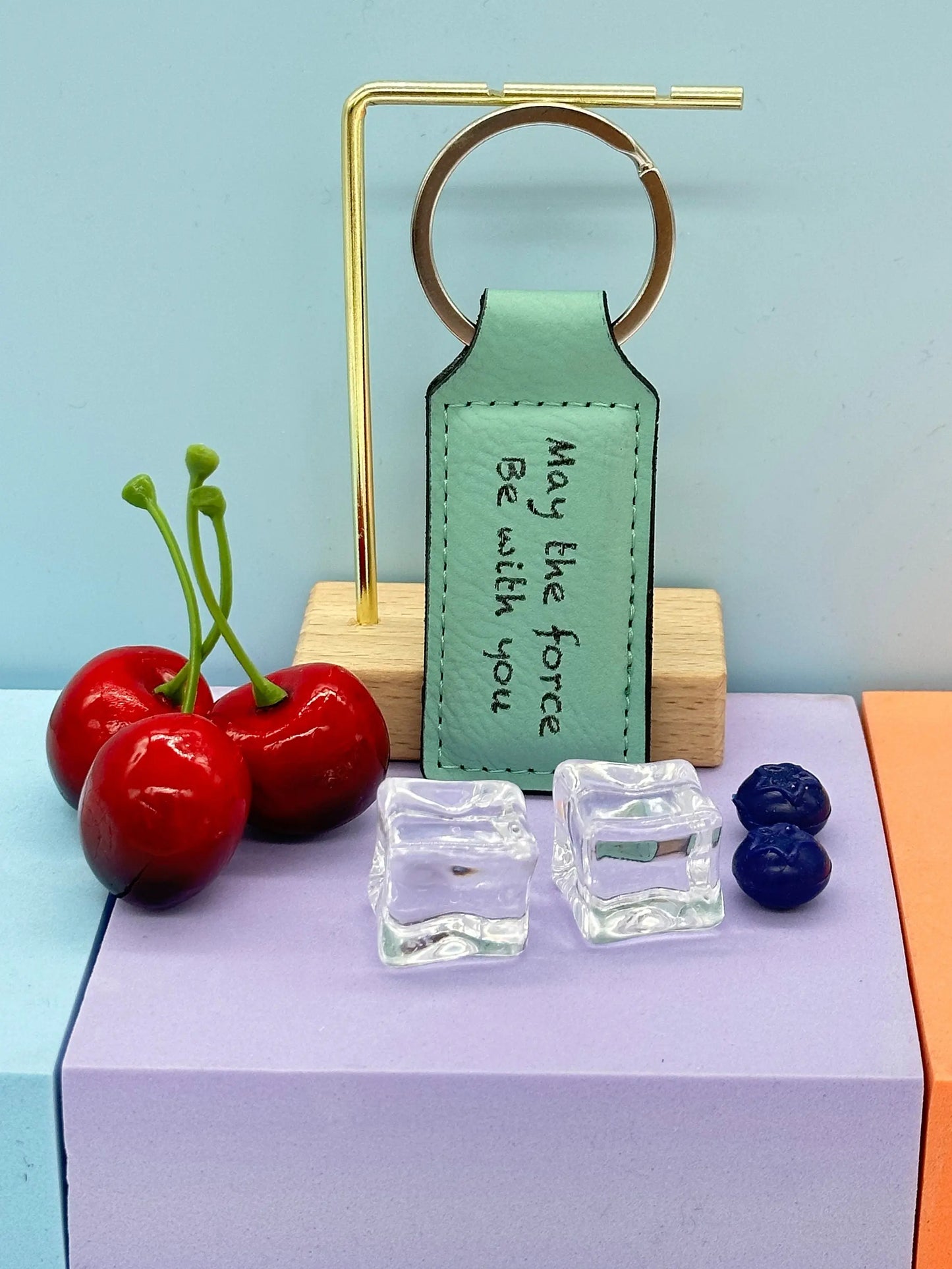 Personalised Leather Key Laser Engraved Your words Sunday's Creative