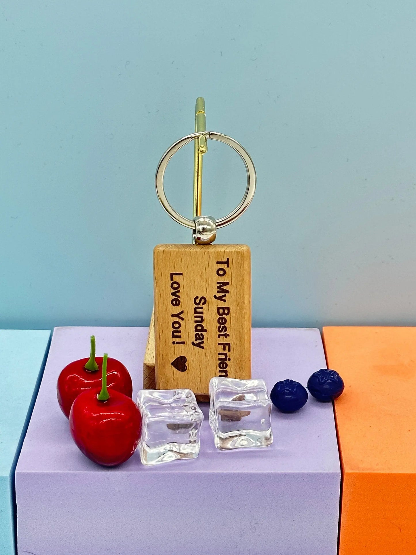 Personalised Wooden Key Laser Engraved | Rectangle shape Sunday's Creative