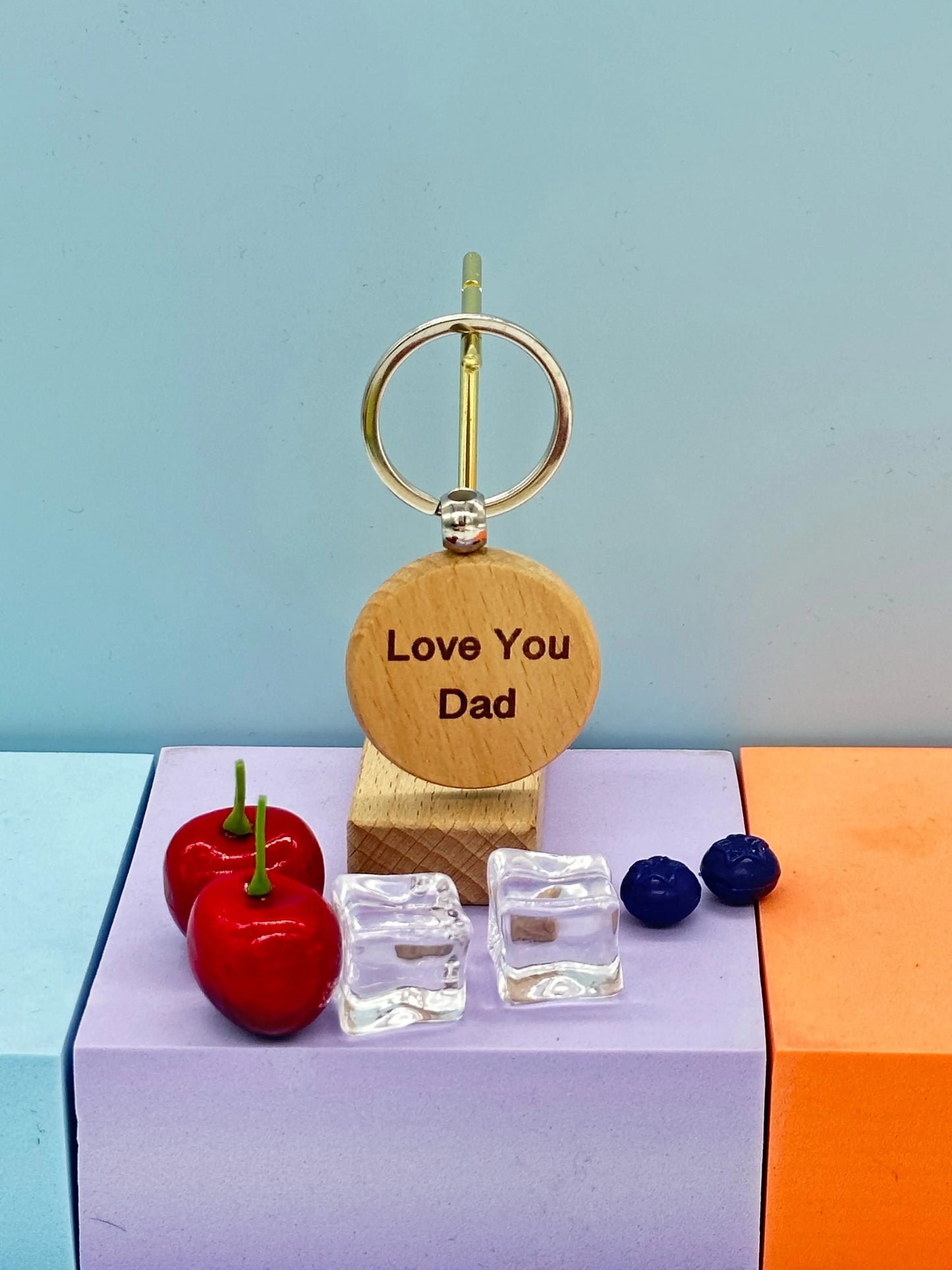 Personalised Wooden Key Laser Engraved | Round shape Sunday's Creative