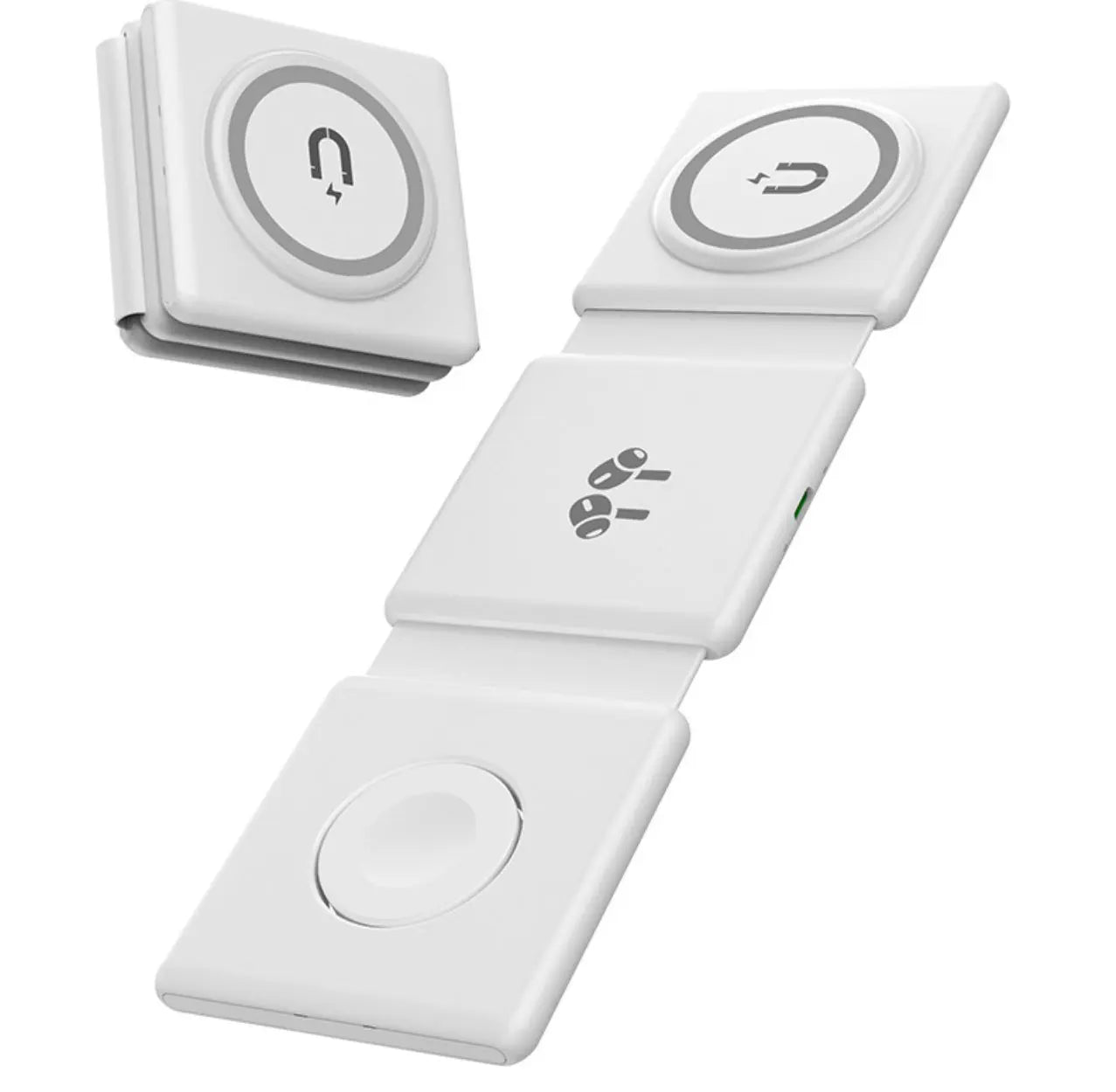 Wireless Charging Pad for iPhone Foldable, Compact 3 in 1 Wireless Charger Stand Sunday's Creative