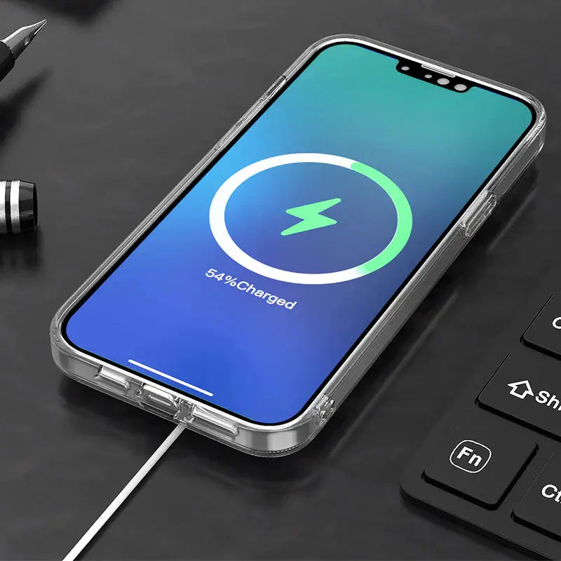 Clear Rock Hard Case with MagSafe 12-15 pro max Sunday's Creative