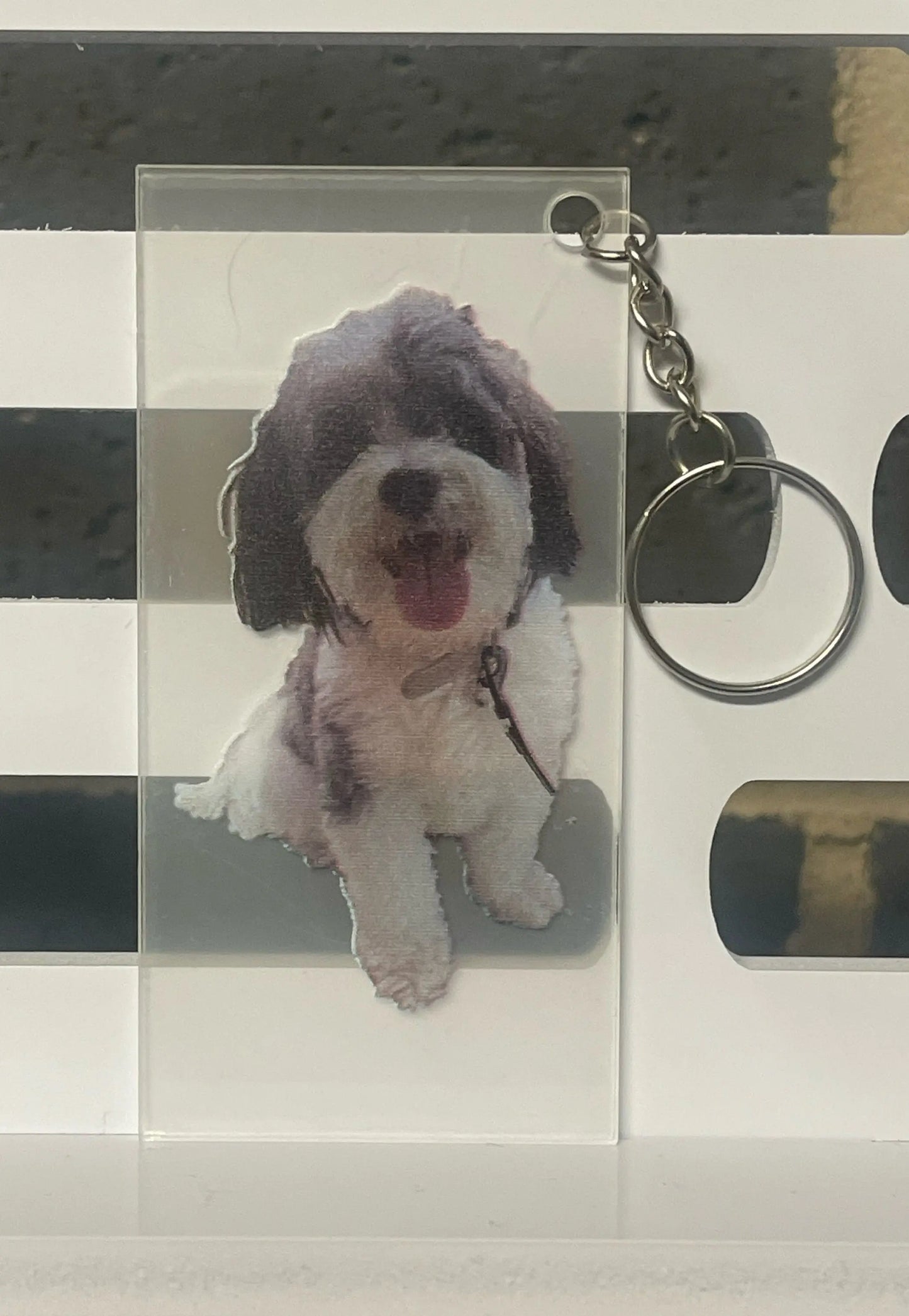 Personalized rectangle Acrylic made Keychain Sunday's Creative