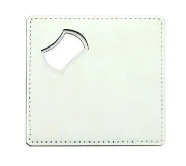 Personalized PU Leather Metal Beer Opener or Coaster Sunday's Creative