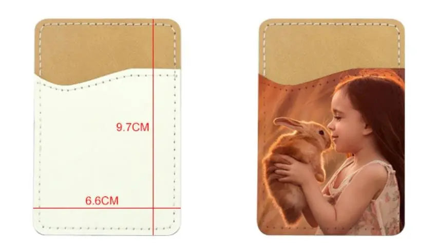 Personalized PU Leather Sticky Mobile Phone Wallet Card Holder Sunday's Creative