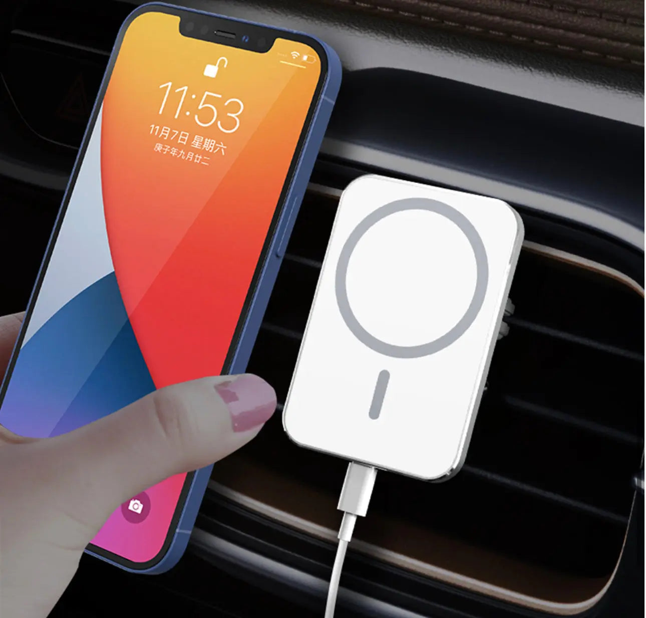 15W Car Mount Wireless Charger Magnetic Mag Safe For iPhone 14 13 12 11 Pro Max Sunday's Creative