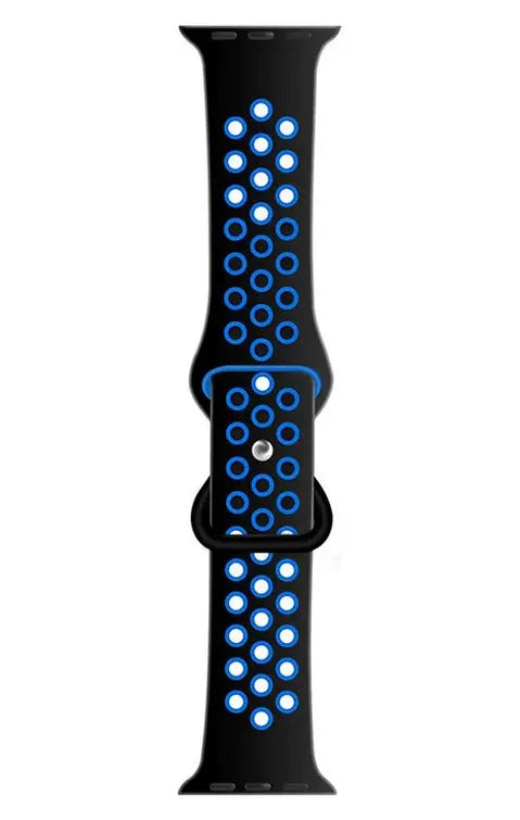 For Apple Watch strap Sports TPU Black and Blue 38/40/41/42/44/45 mm Sunday's Creative