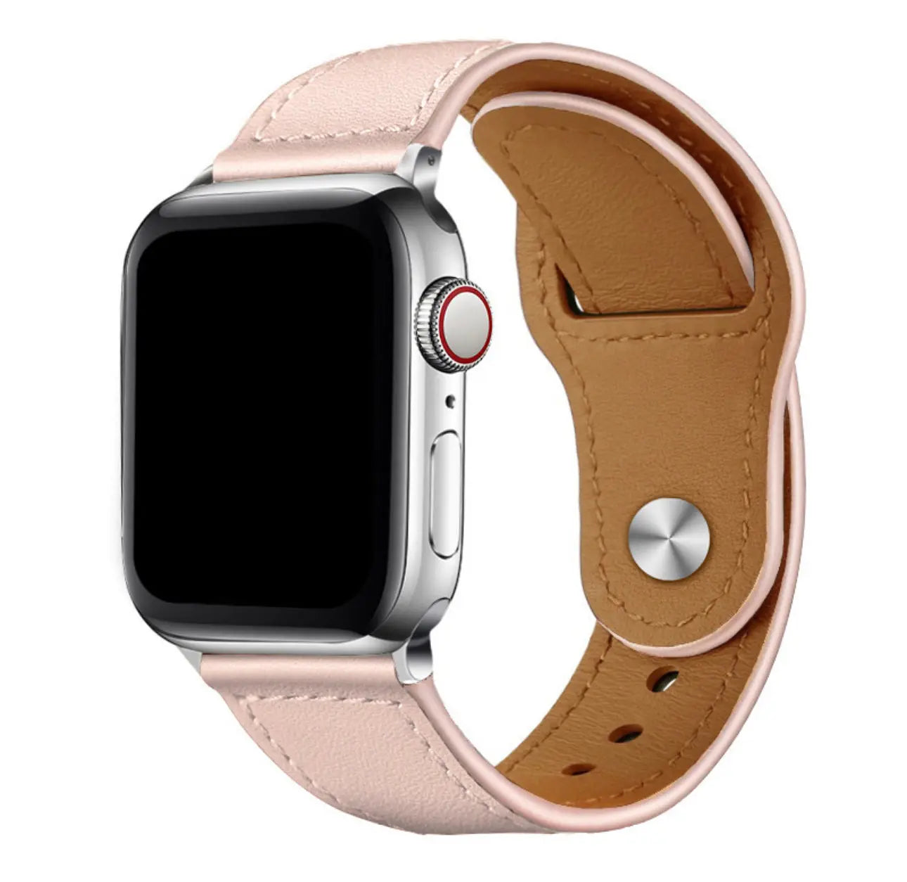 iWatch Leather band Pink strap band 38/40/41/42/44/45/49 mm Sunday's Creative