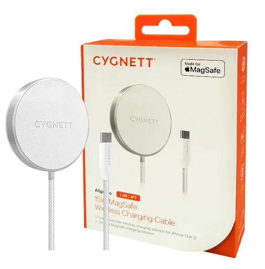 Cygnett 15W MagSafe Wireless Charging Cable MFI - White 2M Sunday's Creative