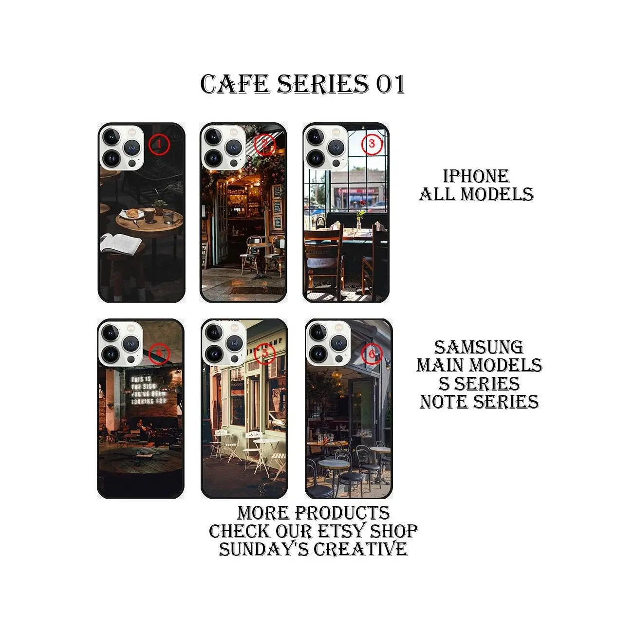Designed phone cases Cafe  series 01 Sunday's Creative