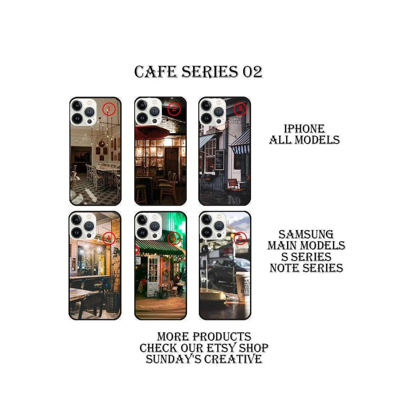 Designed phone cases Cafe series 02 Sunday's Creative