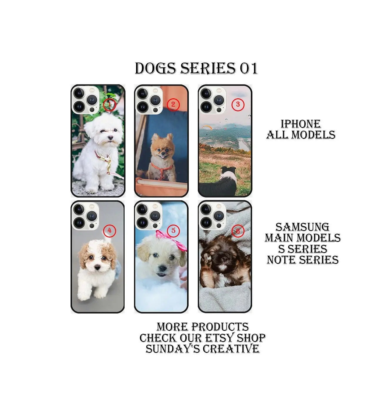 Designed phone cases Dog  series 01 Sunday's Creative