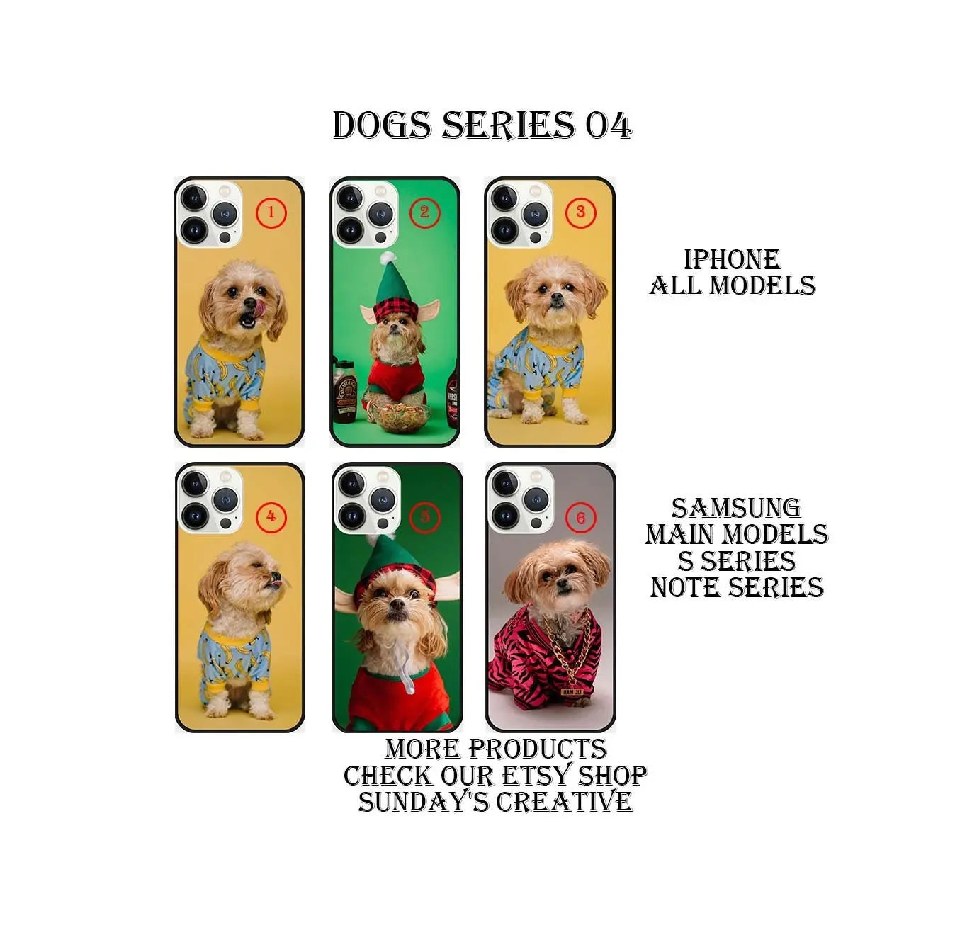 Designed phone cases  Dog series 04 Sunday's Creative