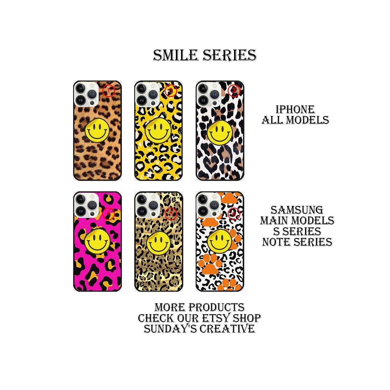 Designed phone cases  Smile series Sunday's Creative