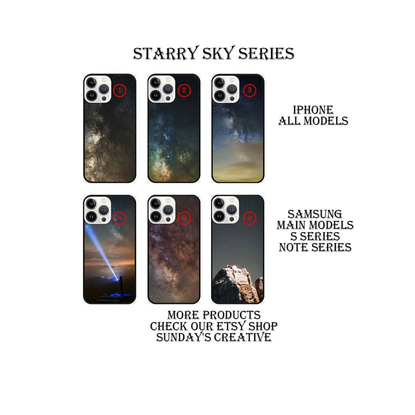 Designed phone cases Starry Sky series Sunday's Creative