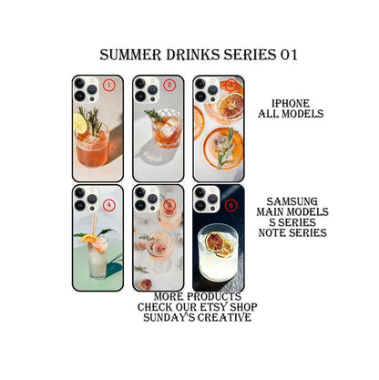 Designed phone cases Summer Drinks  series 01 Sunday's Creative