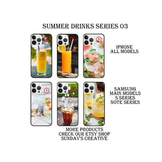 Designed phone cases Summer Drinks  series 03 Sunday's Creative