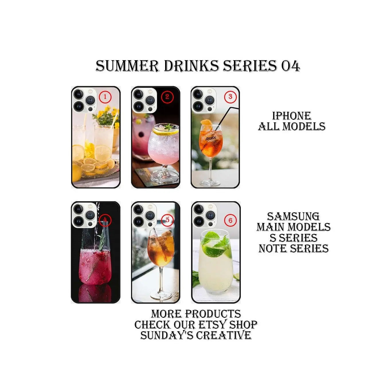 Designed phone cases Summer Drinks  series 04 Sunday's Creative