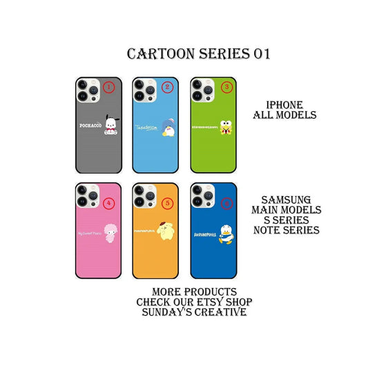 Designed phone cases cartoon series 01 Sunday's Creative