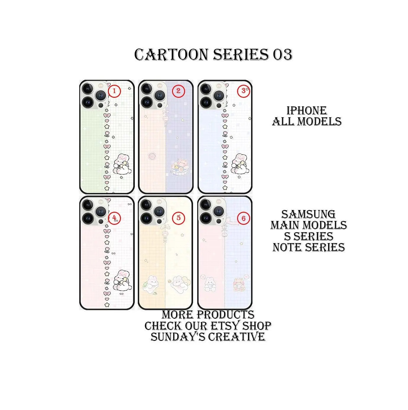Designed phone cases cartoon  series 03 Sunday's Creative