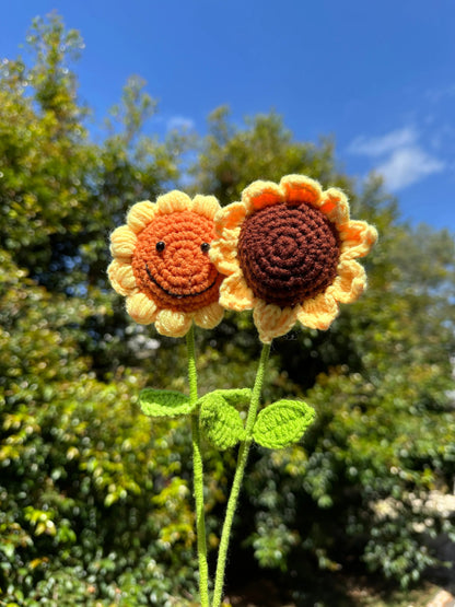 Hand knitted Woolen Sunflowers Sunday's Creative