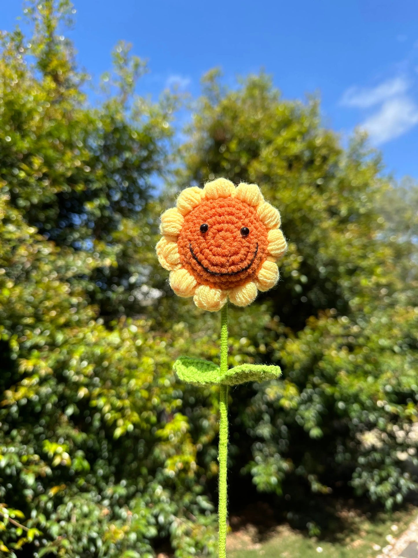 Hand knitted Woolen Sunflowers Sunday's Creative