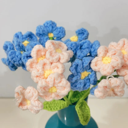 Hand knitted forget-me-not Sunday's Creative