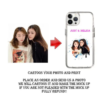 Personalized iPhone Cases (Cartoon your photo 2 people) Samsung phone case Sunday's Creative