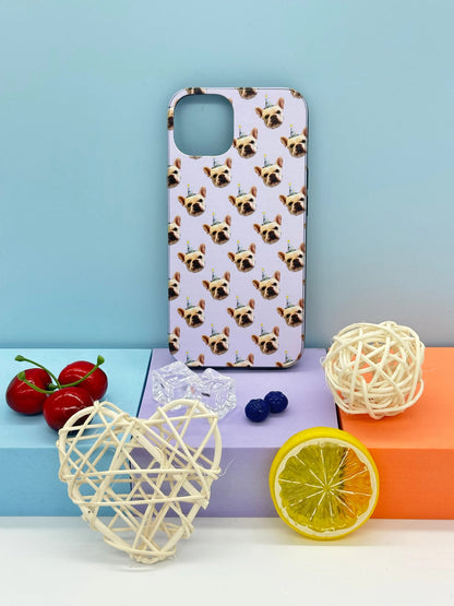 Personalized iPhone Samsung with backgroud color Cases (Multi Face Pattern) Sunday's Creative