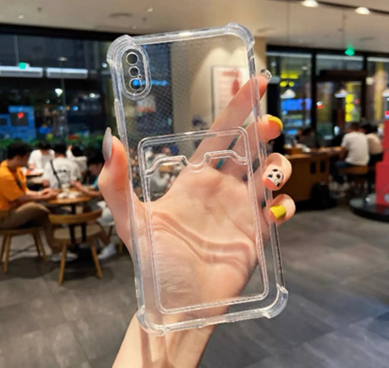 Transparent Wallet Photo Card Phone Case for iphone 11 to iphone 15 pro max Sunday's Creative