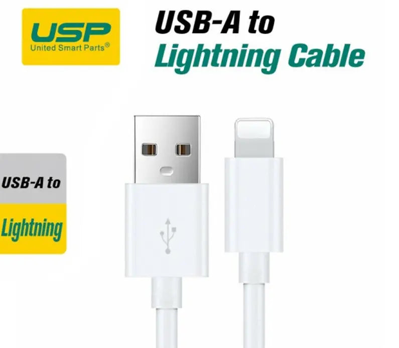 USP USB-A to Lighting charging Cable 1M or 2M for iPhone High Quality Sunday's Creative
