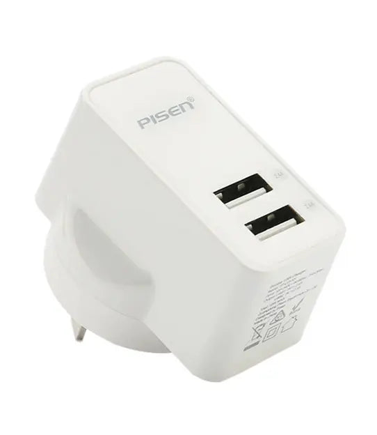 Double USB Port Wall Pisen Charger 12W Fast Charging For iPhone High Quality Sunday's Creative