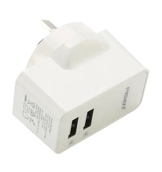 Double USB Port Wall Pisen Charger 12W Fast Charging For iPhone High Quality Sunday's Creative