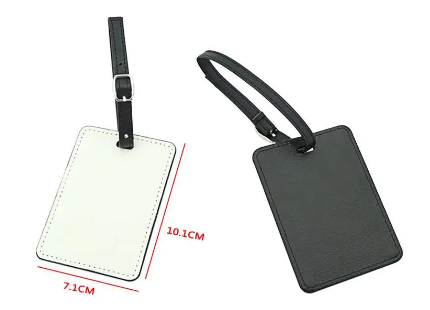 Personalized PU Leather made Travel Luggage Tags Suitcase Label Sunday's Creative