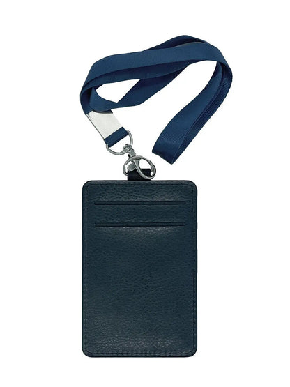 Personalized PU Leather 2-3 Cards Holder with necklace lanyard Sunday's Creative
