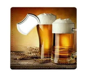 Personalized PU Leather Metal Beer Opener or Coaster Sunday's Creative