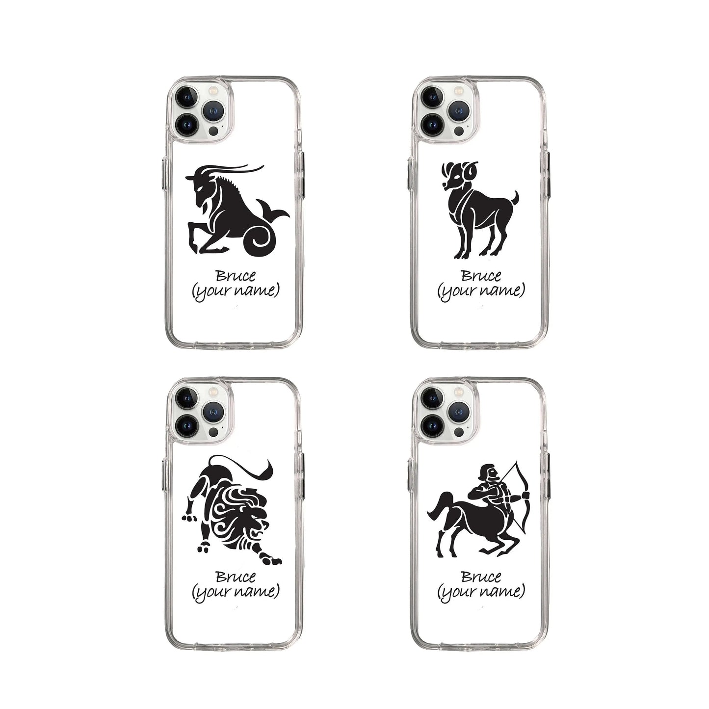 iPhone 12 To 14 Pro Max| Zodiac Signs Transparent Case Sunday's Creative