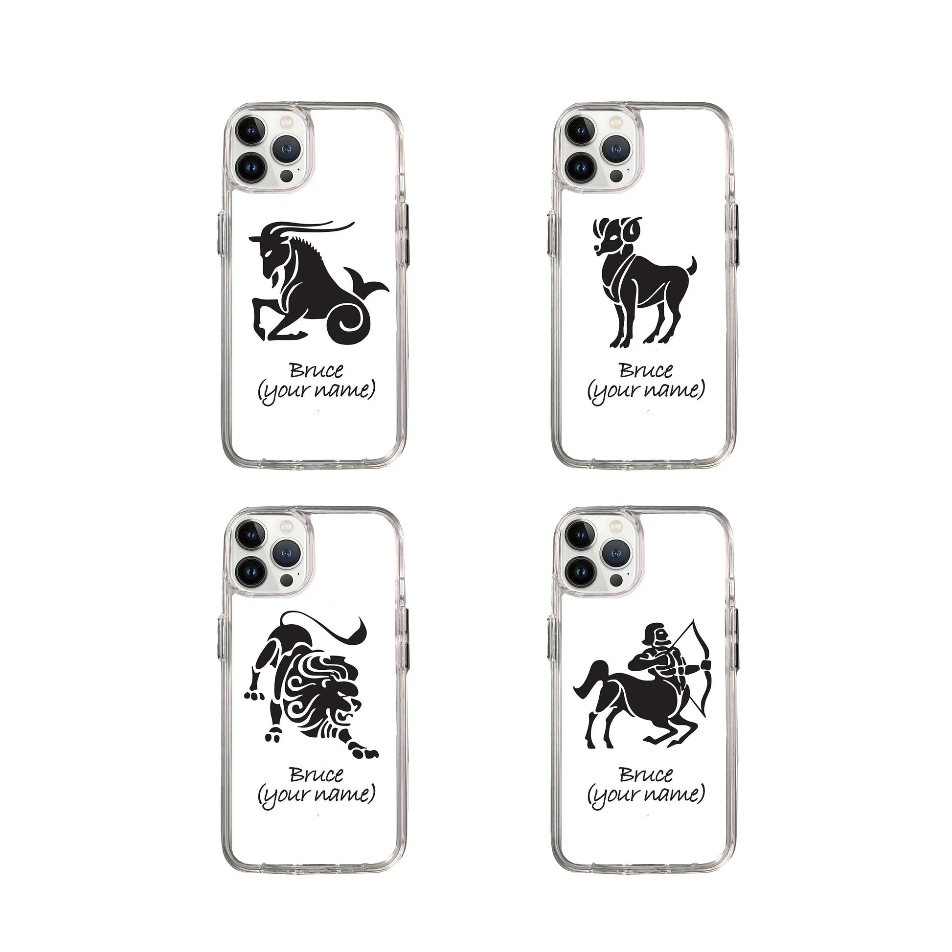 iPhone 12 To 14 Pro Max| Zodiac Signs Transparent Case Sunday's Creative