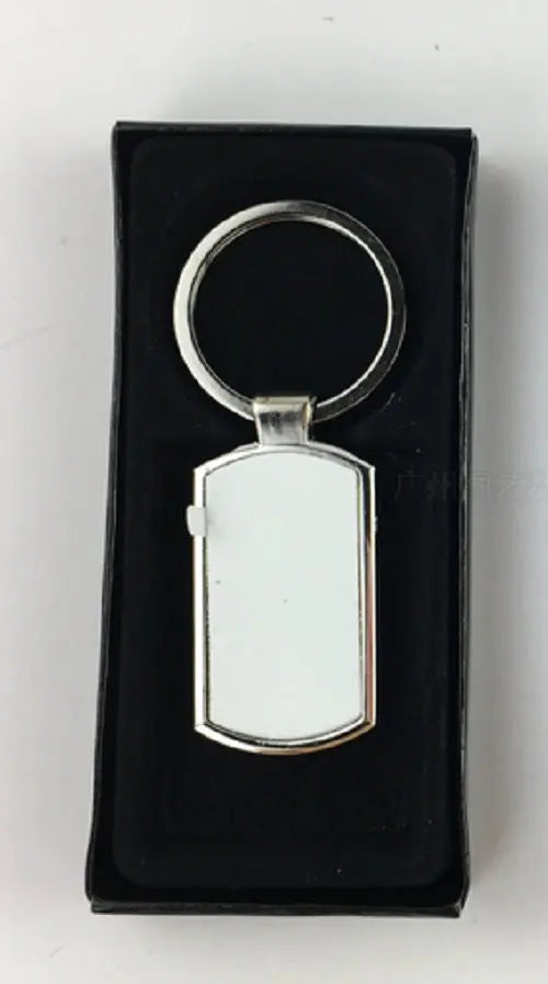 Personalized rectangle metal made Keychain Sunday's Creative