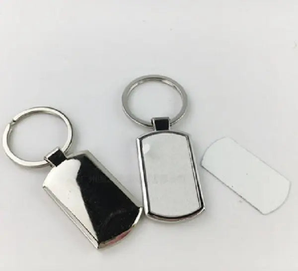 Personalized rectangle metal made Keychain Sunday's Creative