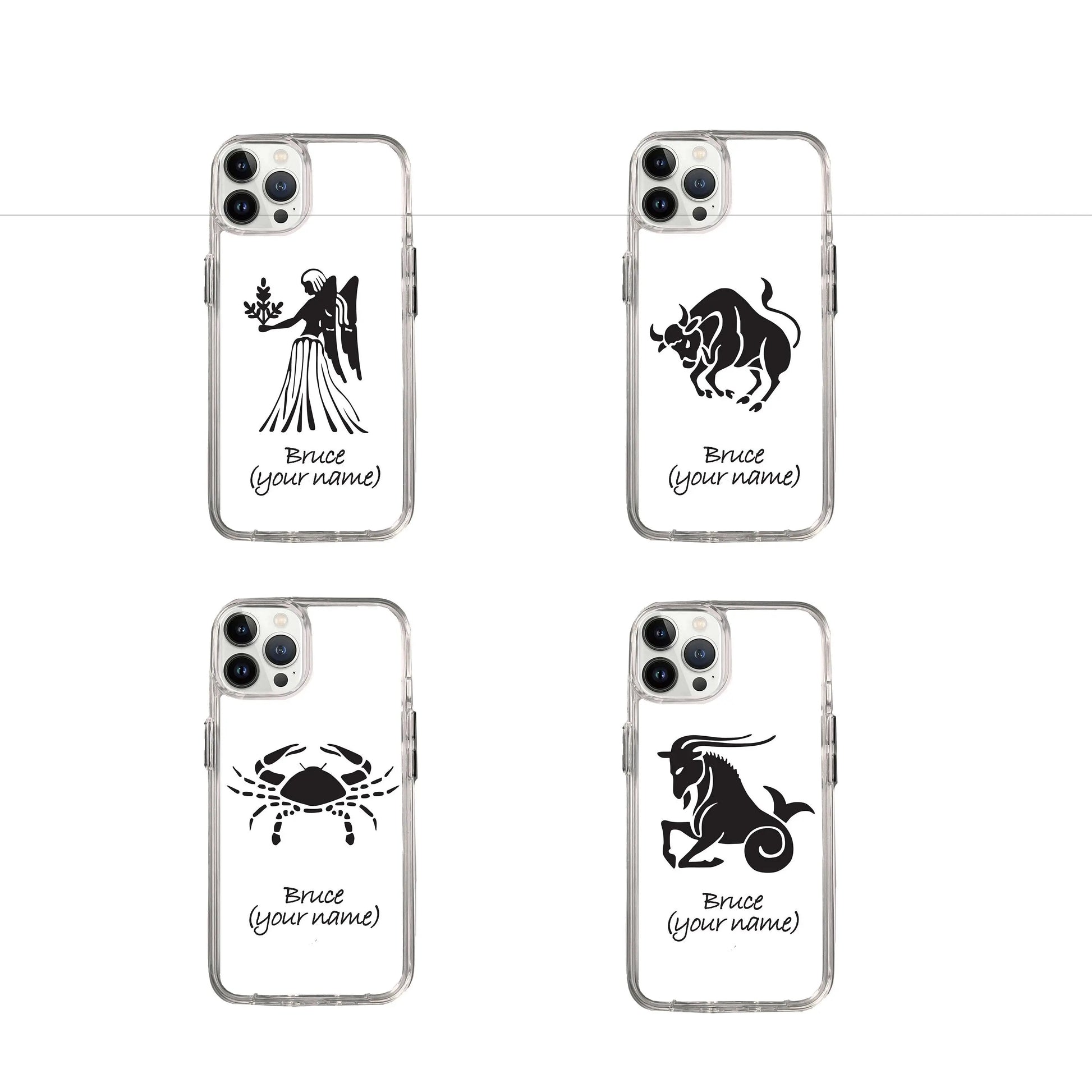 iPhone 6 to 8plus| Zodiac Signs Transparent Case Sunday's Creative